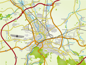 Straßenplan von Erfurt
