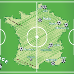 Fußballkarte von Frankreich